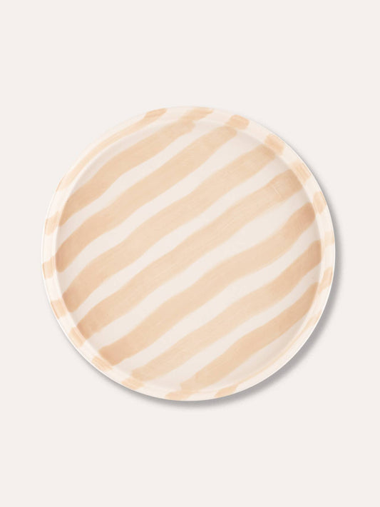 Magazin Minori - Teller Stripes - boho beige keramiek