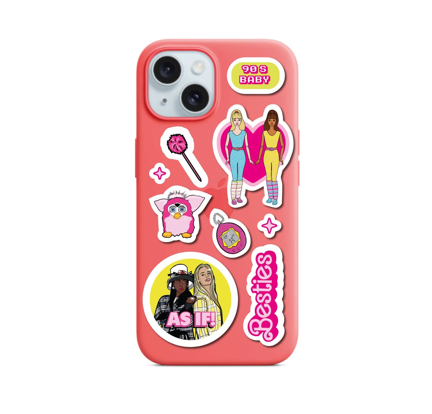 Studio Soph (We Pay Your Import Fees - We Ship DDP) - 90's Girl Clueless, Britney, Paris Hilton A5 stickervel: Verpakt met plastic hoesje