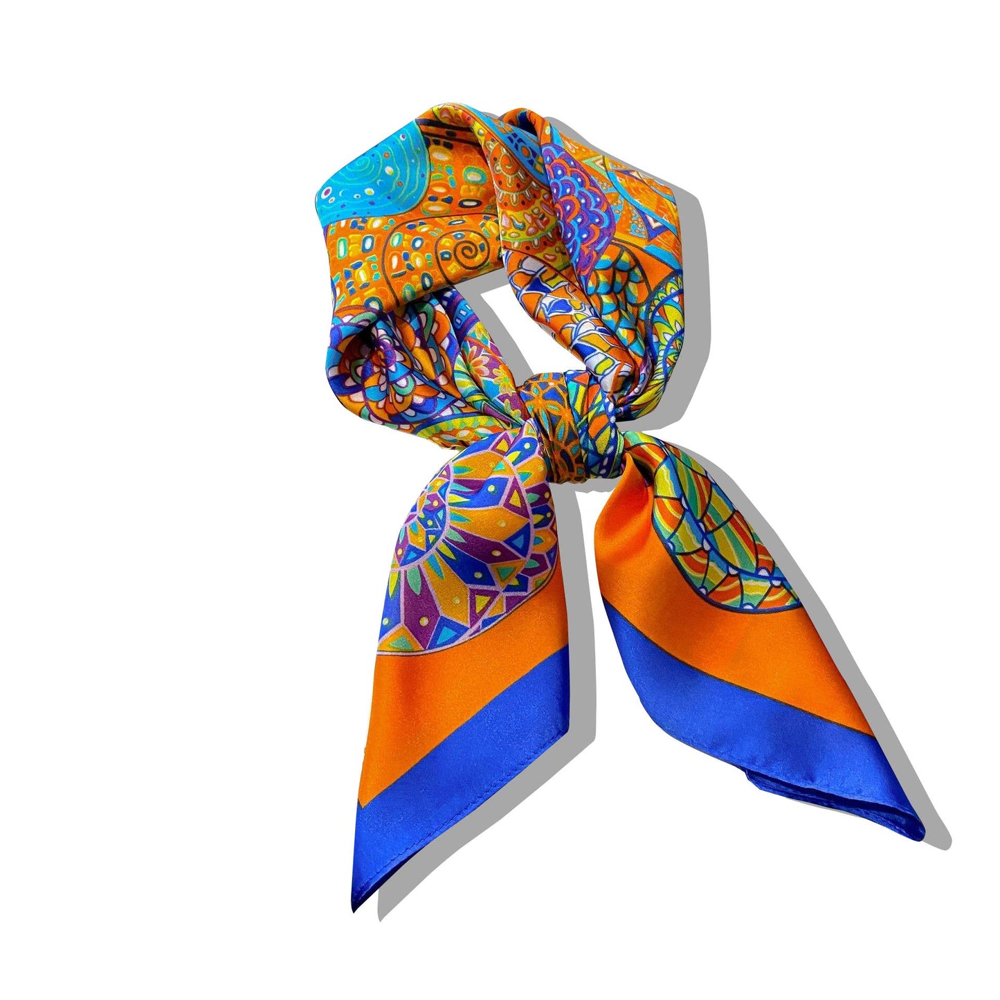 Lourens Exclusive - Sjaaltje - trendy kleurrijk - 70 x 70cm - silk