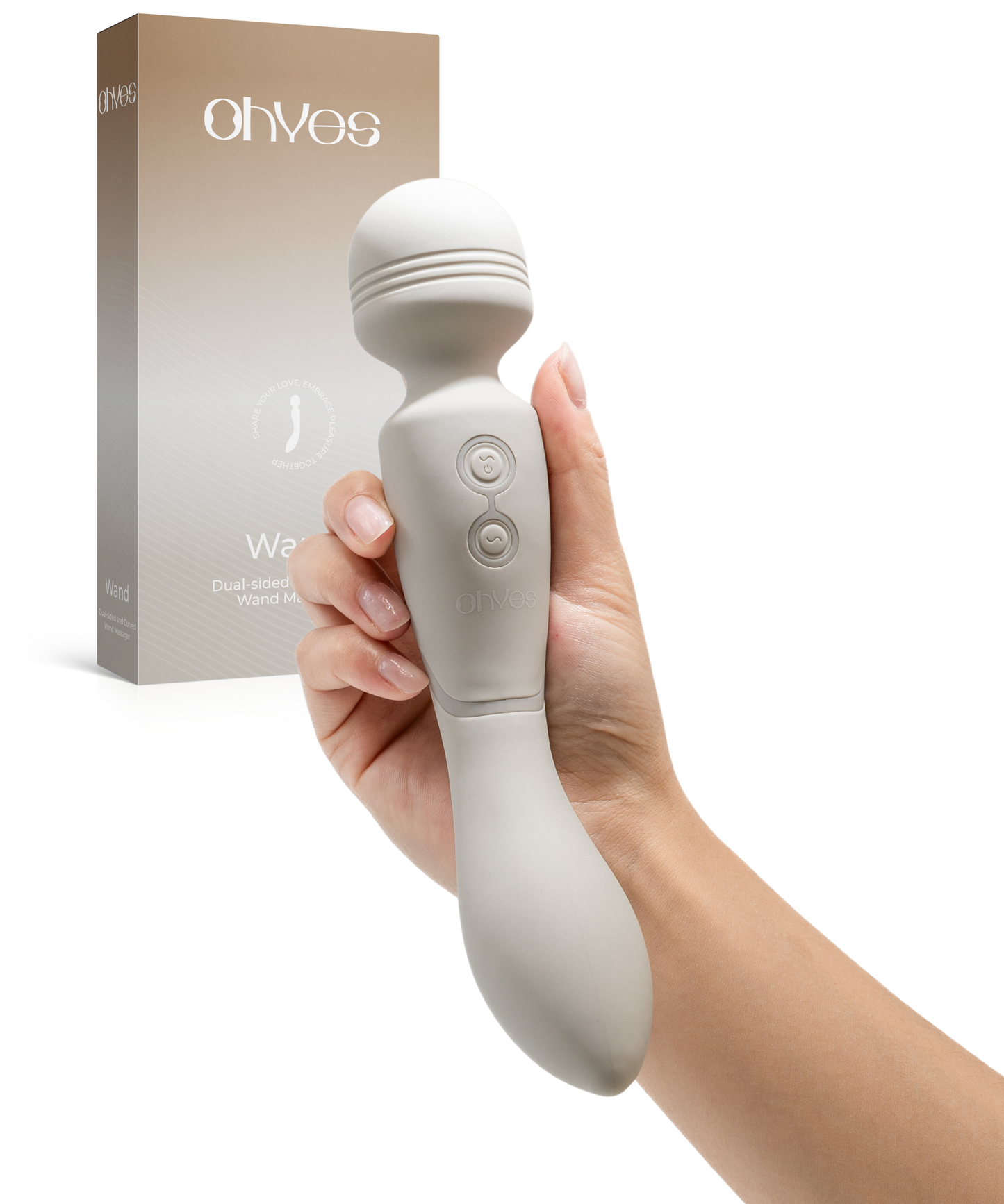 ohyes - OHYES Magic Wand vibrator - dubbele massage-staaf en G-spot vibrator: Beige