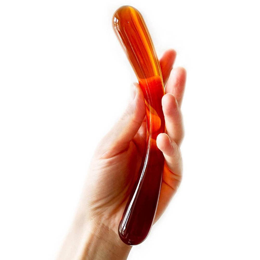 Peech - Amber - glazen dildo handgemaakt door Peech