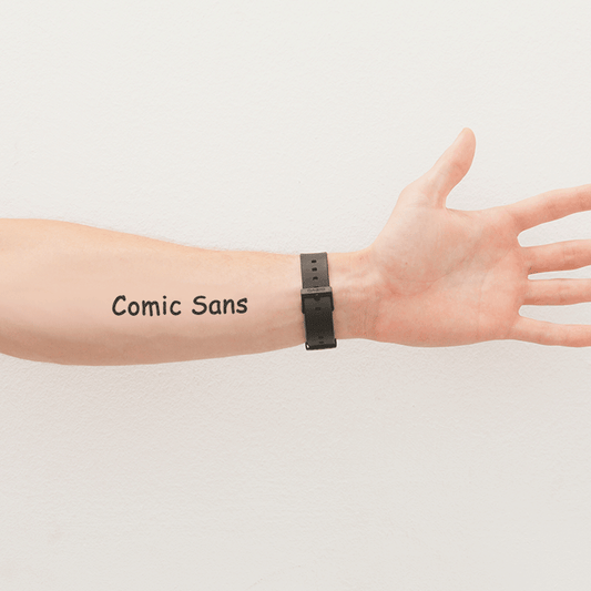 Tattoonie - COMIC SANS Tattoo (verpakking van 2)