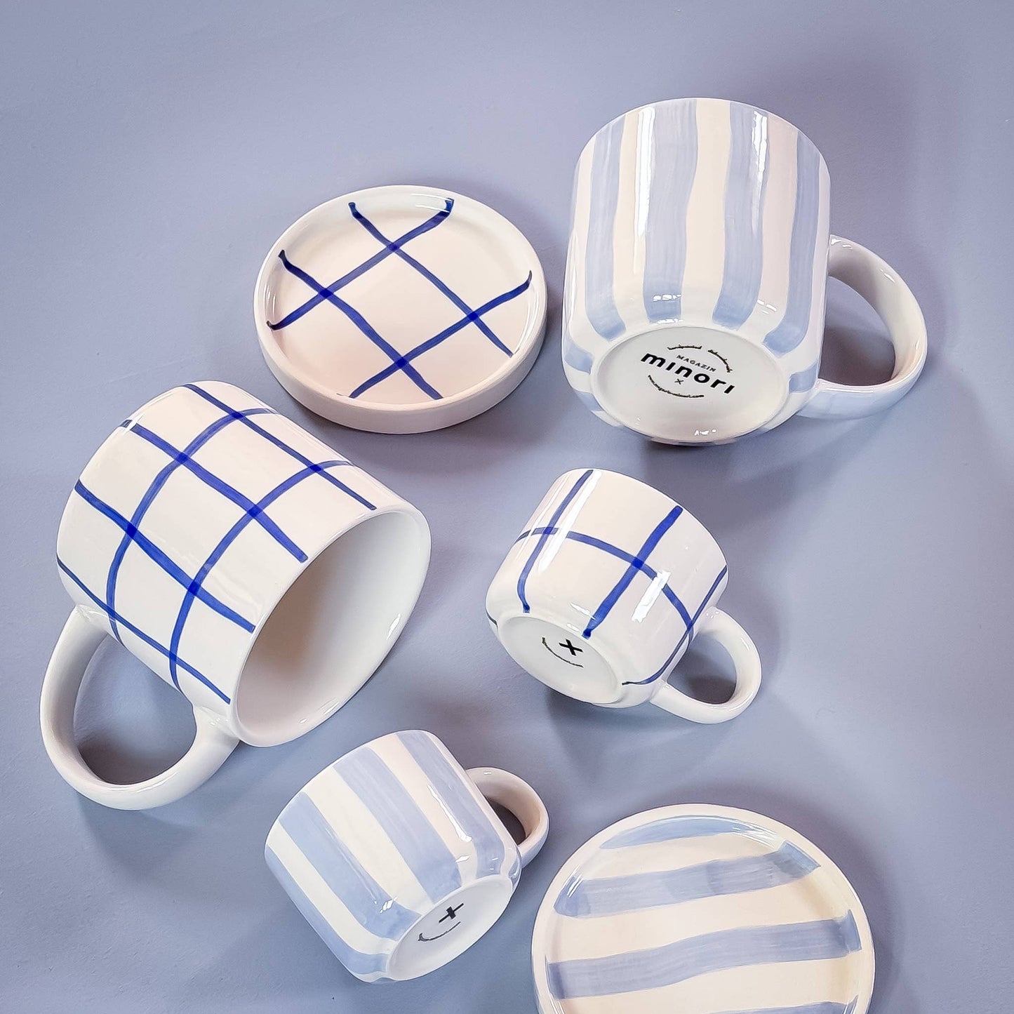 Magazin Minori - Teller klein Stripes - morning azzurro