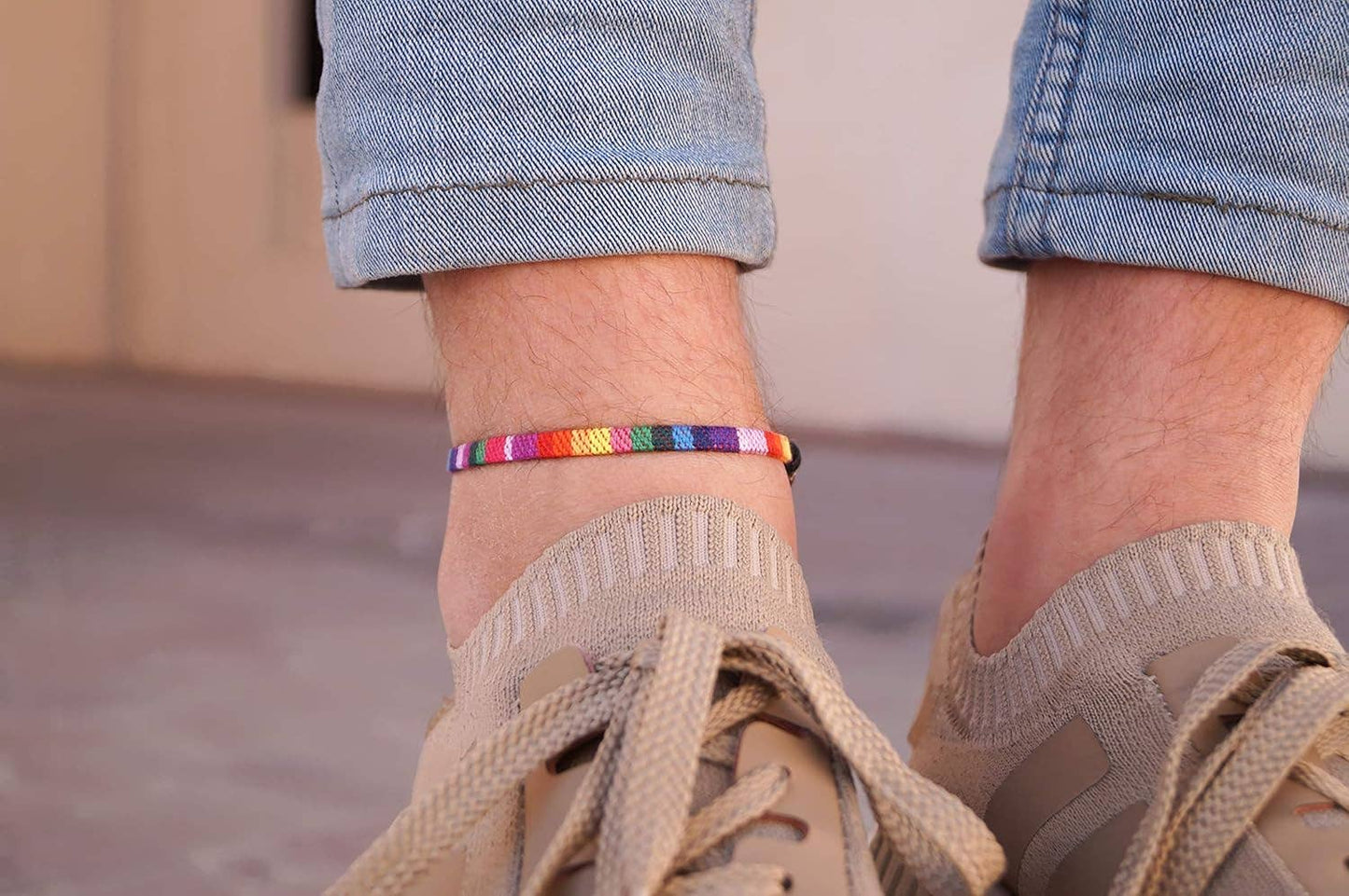 Made By Nami - Regenboog enkelbandje Pride