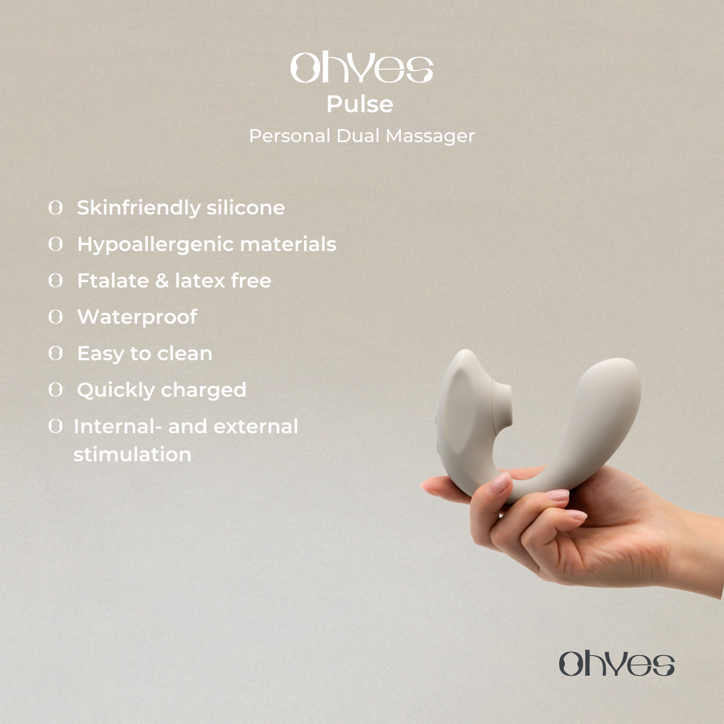ohyes - OHYES Pulse dubbele vibrator met luchtdruk en G-spot stimulatie: Paars