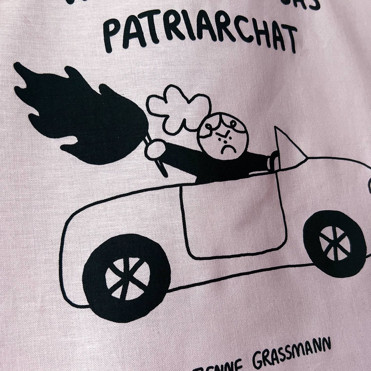Jenne Grassmann - Tote bag patriarchaat: Roze