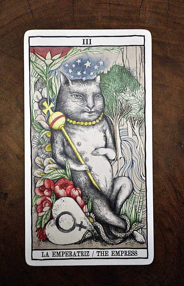 Cardshouse - Tarotkaarten van katten door Ana Juan