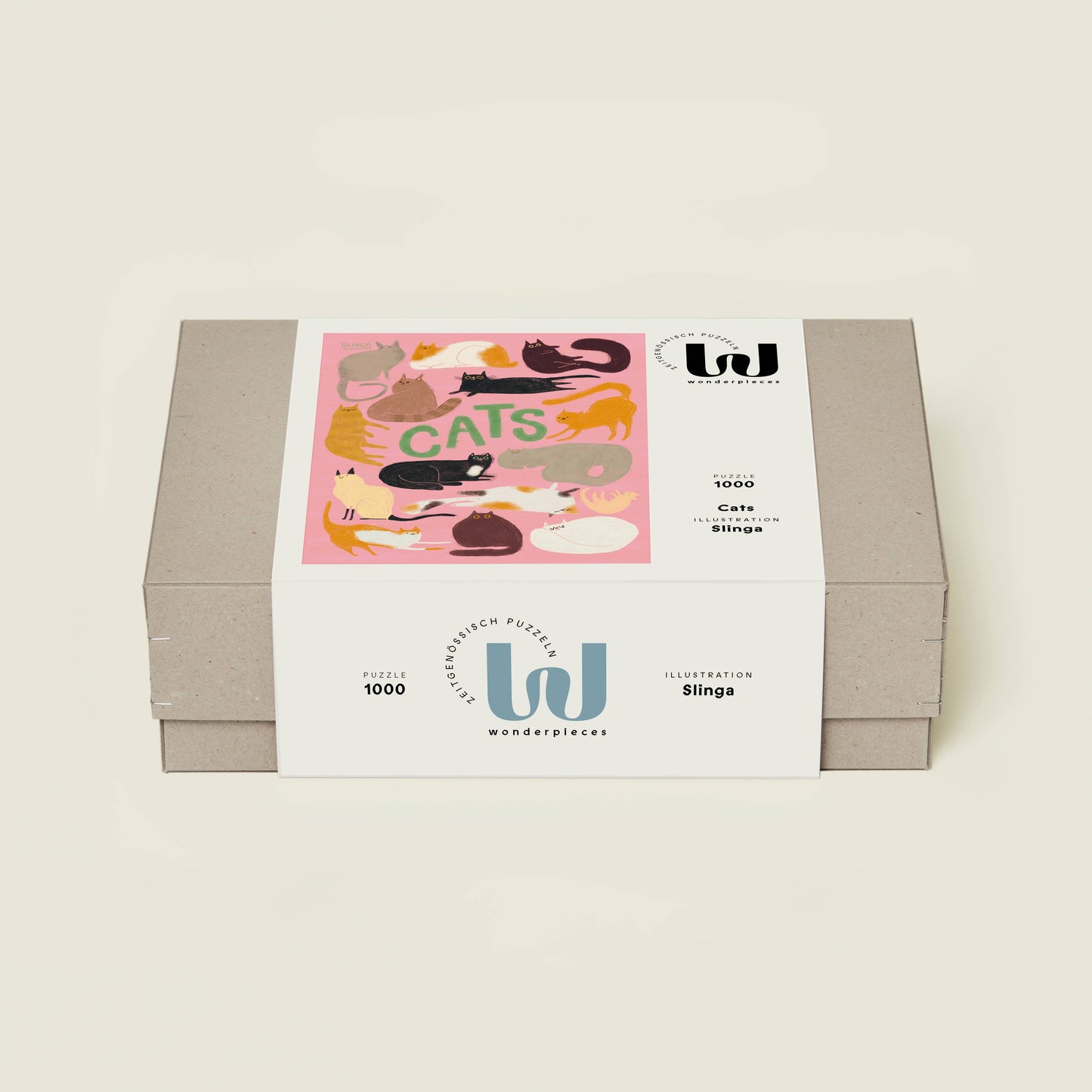 Wonderpieces - «Cats» puzzel | Illustratie van Slinga