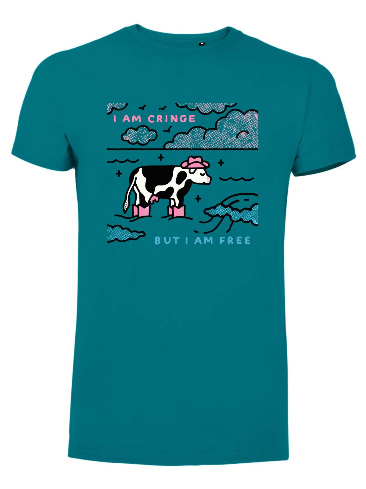 #MAISENZA - Bedrukt T-shirt - Ik ben Cringe maar ik ben Vrij: Wit / M