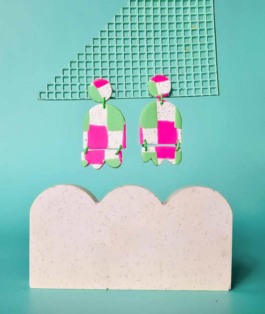 Mono - Polymeerklei Statement Oorbellen | Bauhaus Stijl