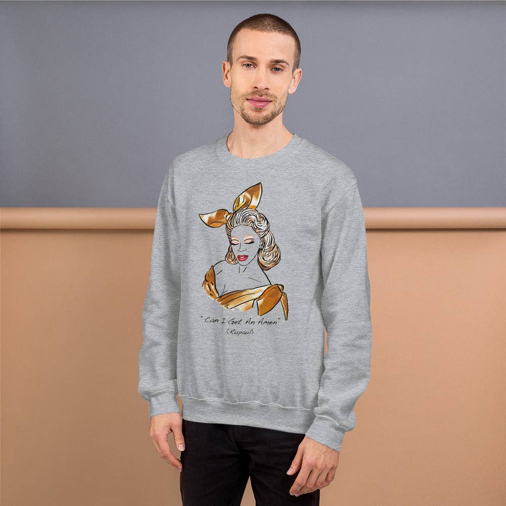 El loco del Pelo Rizo - Sweatshirt, uniseks, Rupaul: Blanco / M