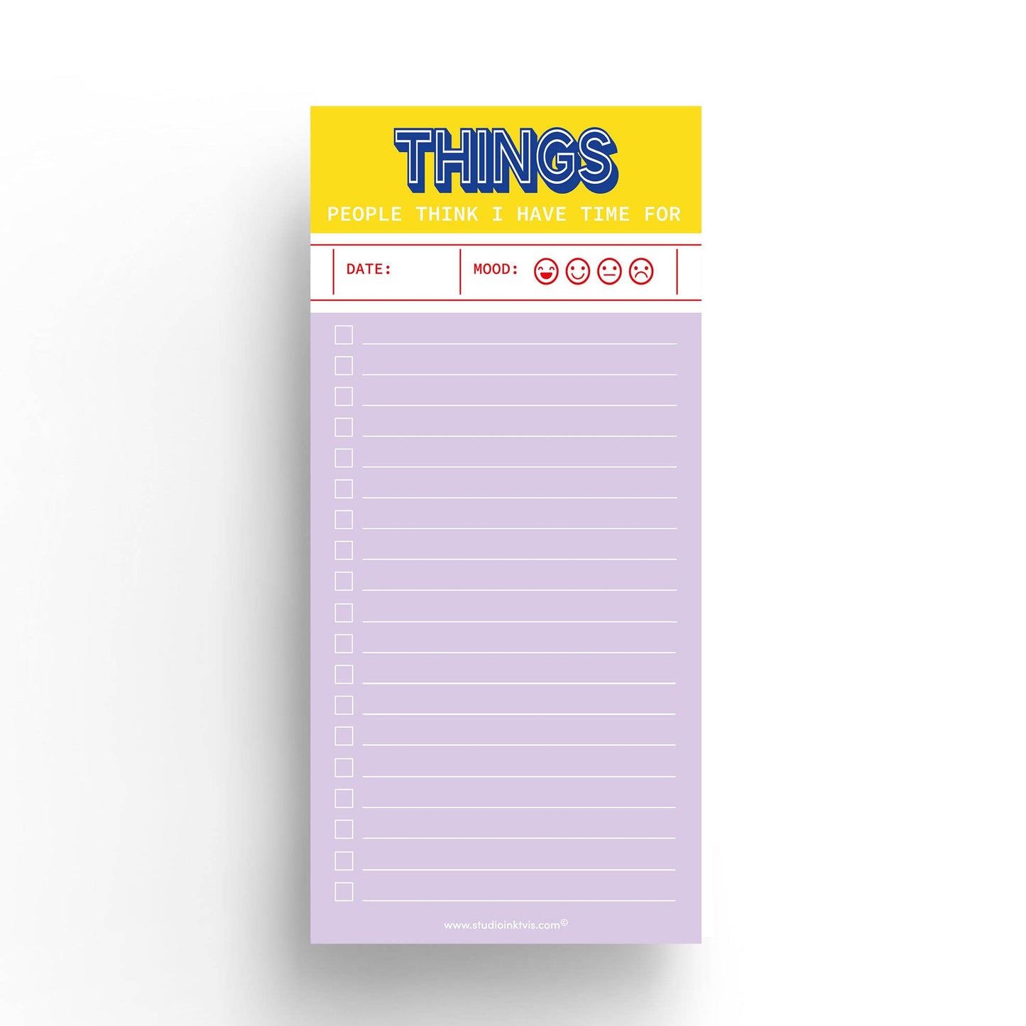 Studio Inktvis B.V. - Things people think I have time for - notitieblok voor takenlijst