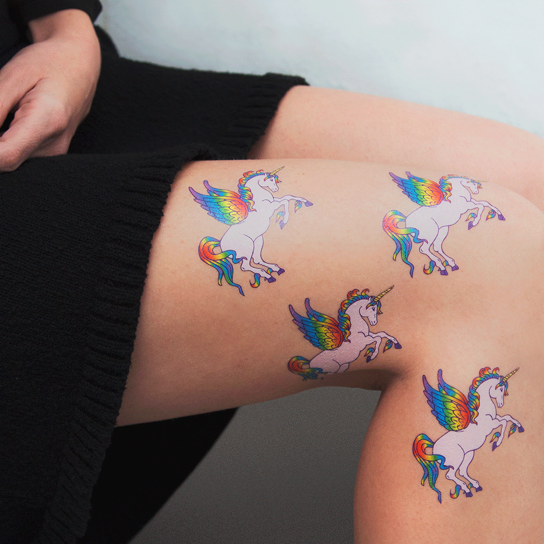 Tattoonie - UNICORN tijdelijke tattoo (set van 2)