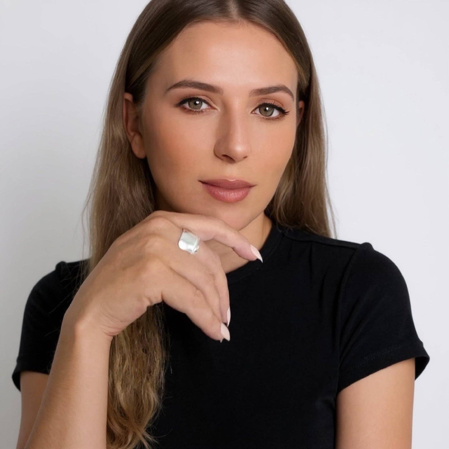 Gloria Mago - Twister ring in verzilverd zilver, 10µ