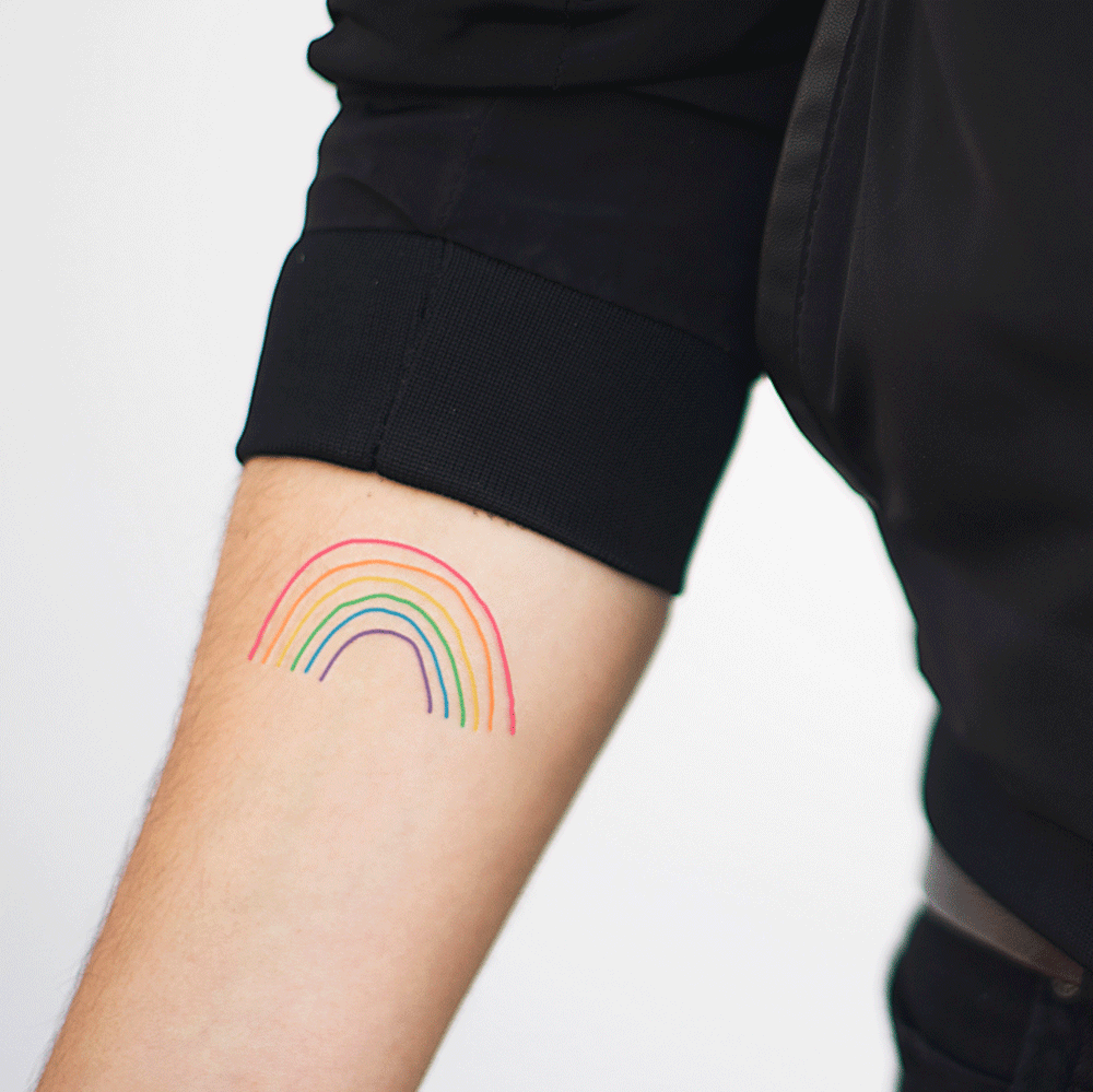 Tattoonie - PEN RAINBOW tijdelijke tattoo (set van 2)