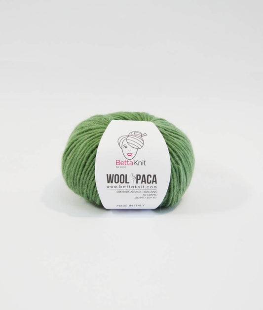 BettaKnit - Woolpaca, alpacawol: Salie groen