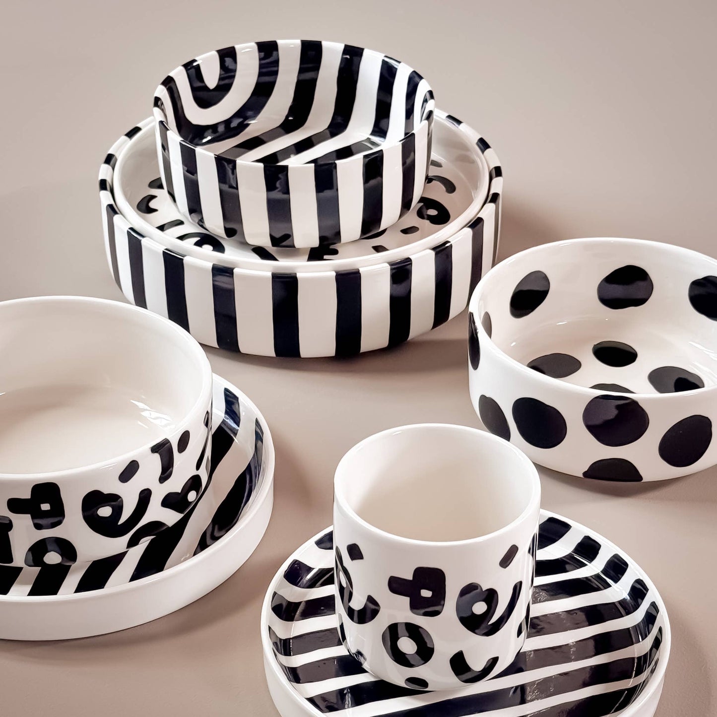 Magazin Minori - Espresso Tokyo - vulkaanzwart (set van 2, 4 stuks)
