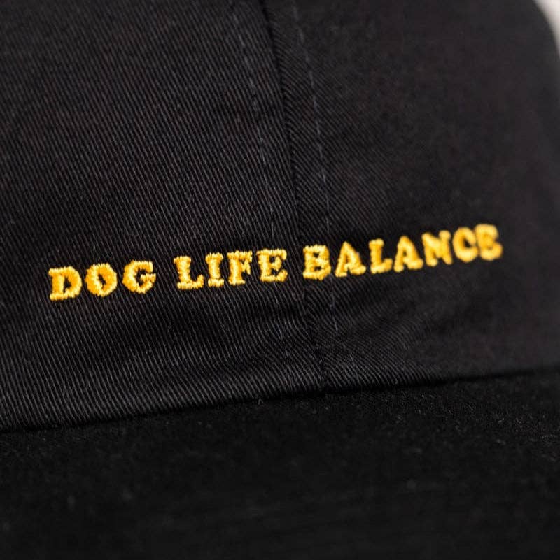 arrel - responsible apparel - Dog Life Balance Premium unisex dad cap - zwart en oranje