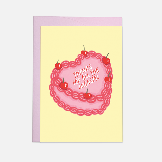 Kaart Blanche - Orgasms cake greeting card: Single