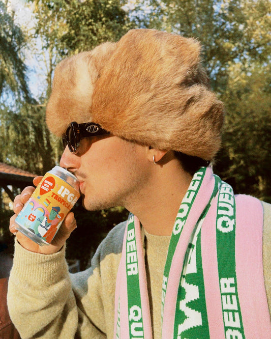 Queer Beer Scarf - green pink