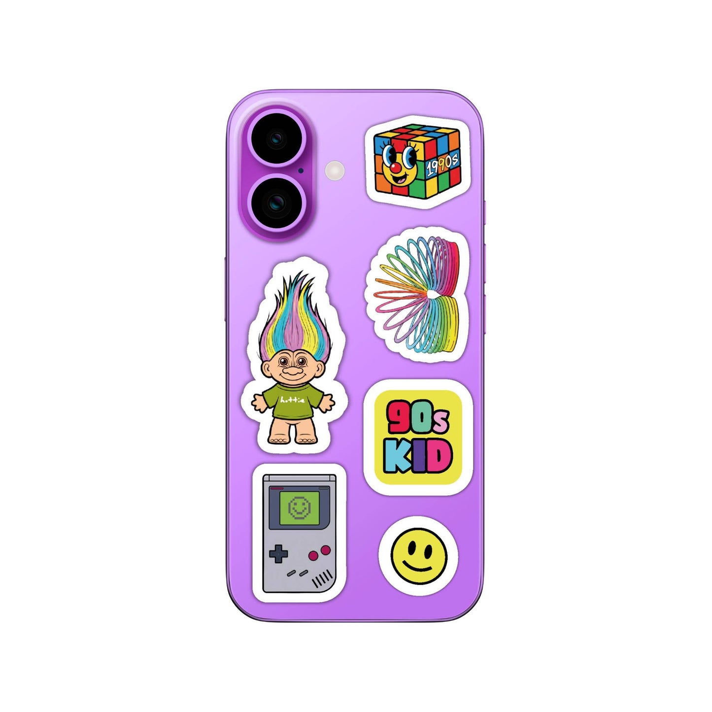 Studio Soph (We Pay Your Import Fees - We Ship DDP) - 90s-kid A5-stickervel: Verpakt met plastic hoesje