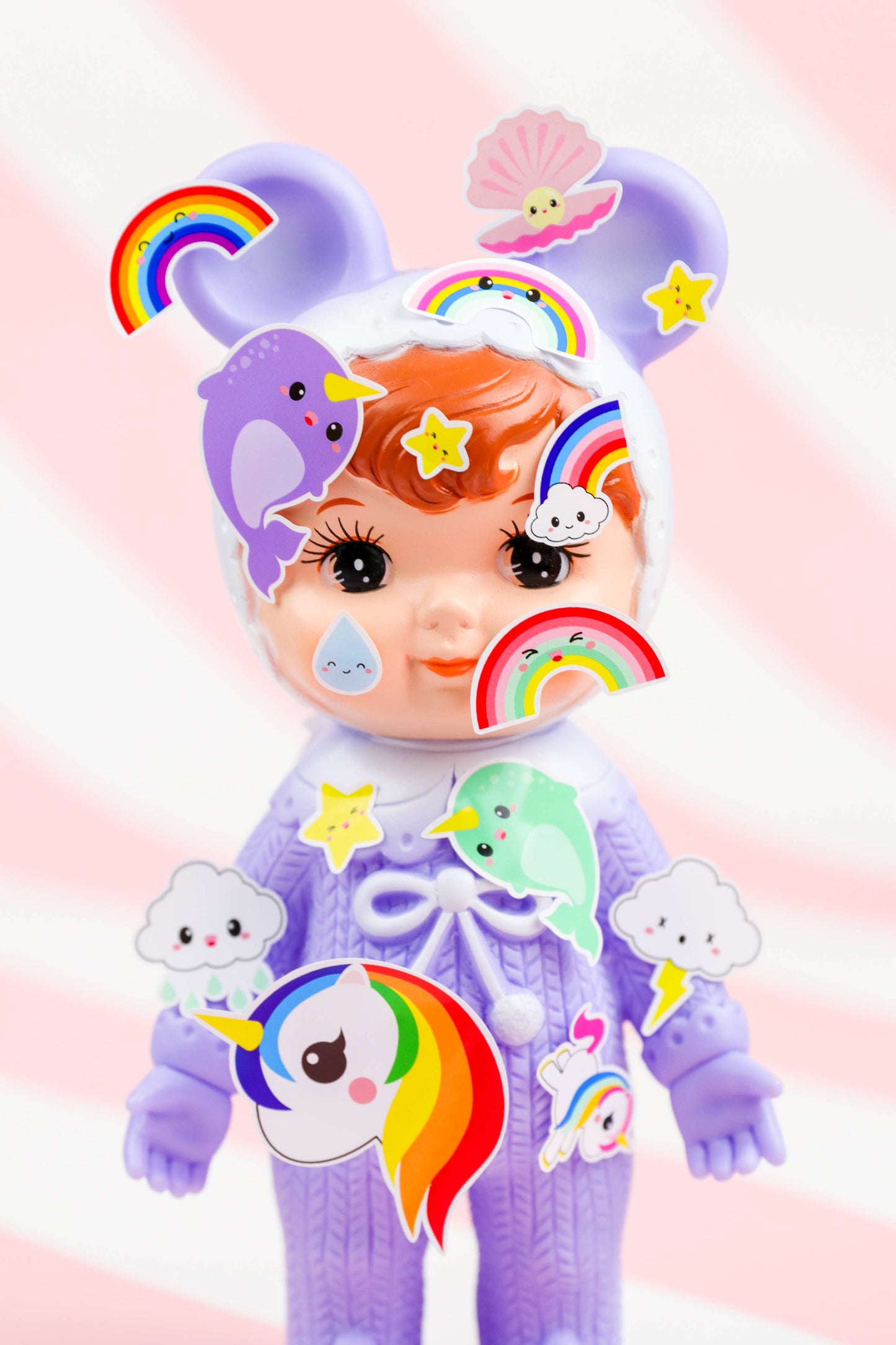 Studio Inktvis B.V. - Stickervel unicorn, narwal en regenboog