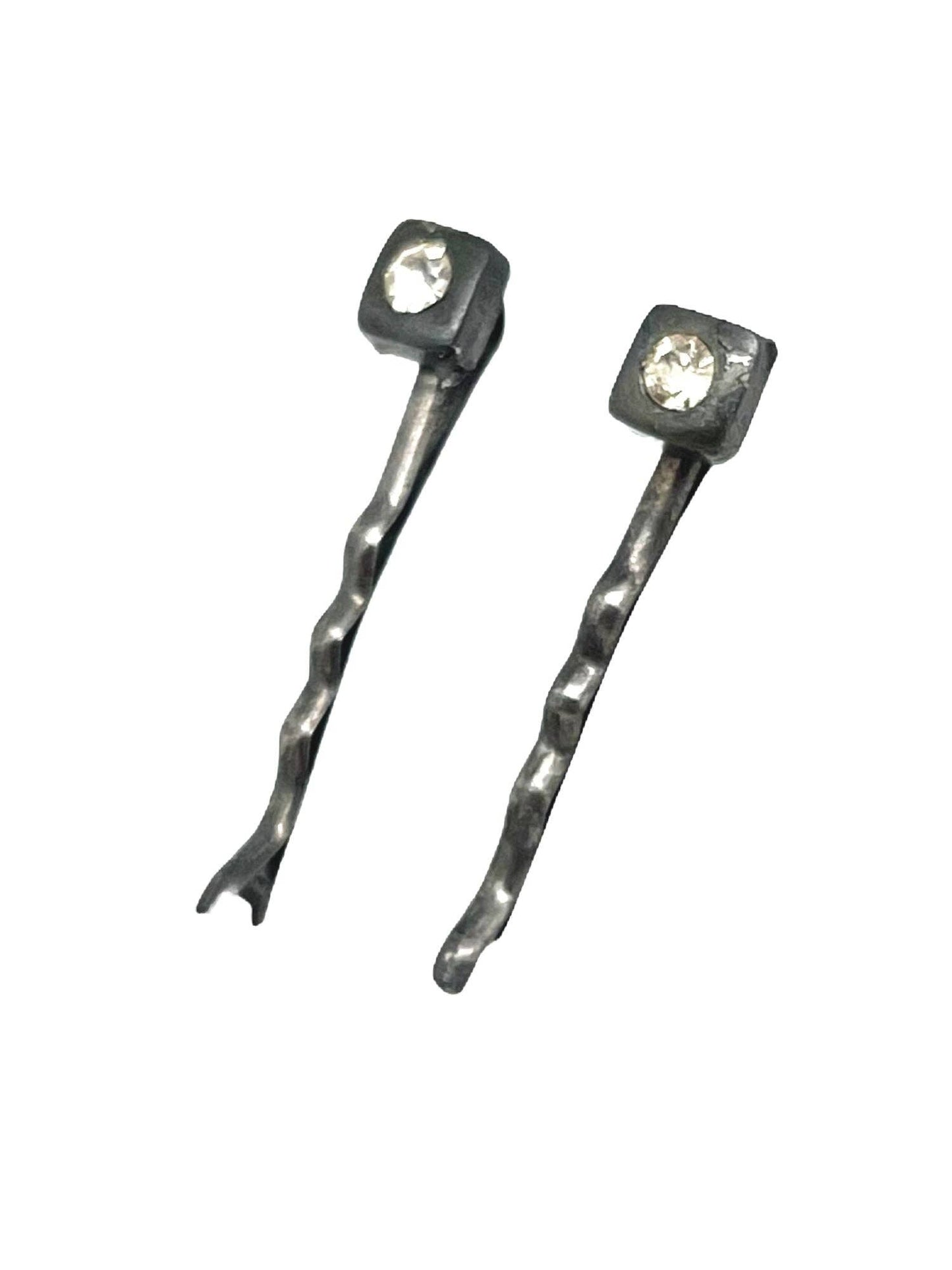 Gloria Mago - Pak 14 Mini Haarspeld assorti geometrisch en SW-kristal