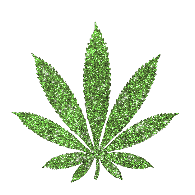 Tattoonie - Glitter marihuana tijdelijke tatoeages (verpakking van 2)