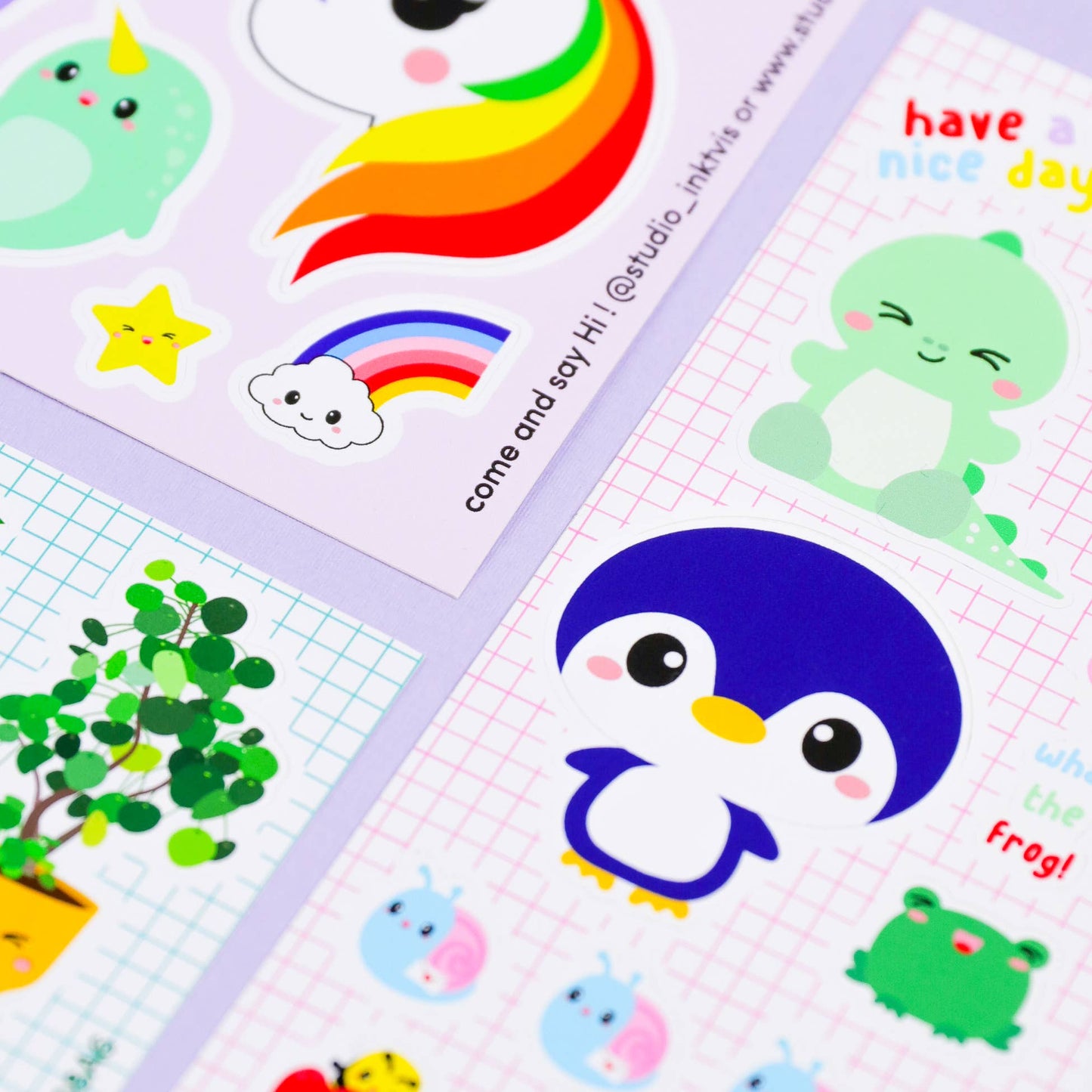 Studio Inktvis B.V. - Stickervel Penguin en Ice Cream Truck