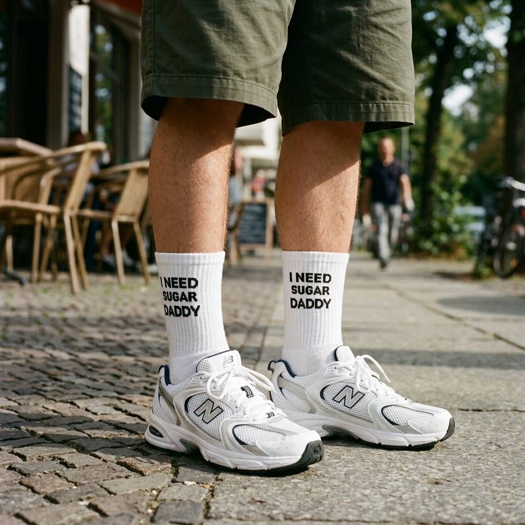 Grasshopper - Statement-sokken: Ik heb een sugar daddy nodig: 37-43