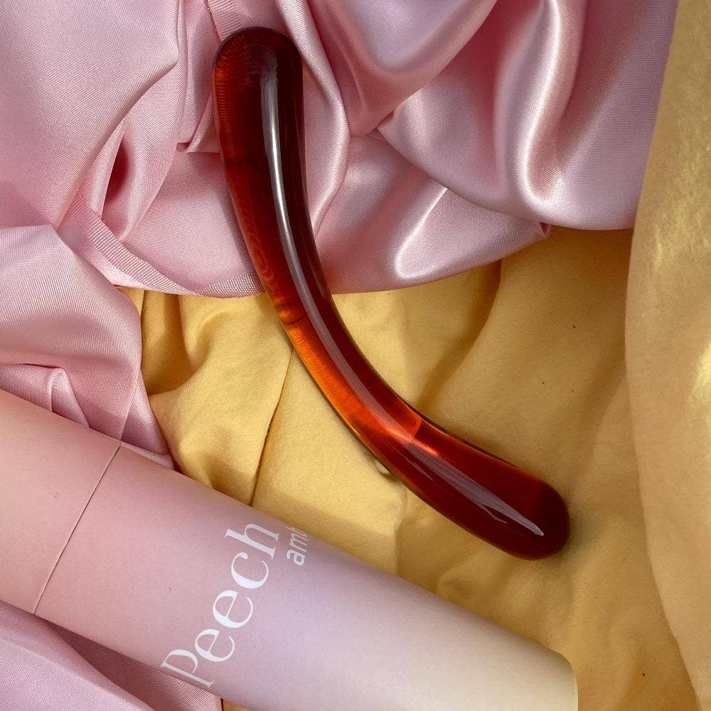 Peech - Amber - glazen dildo handgemaakt door Peech