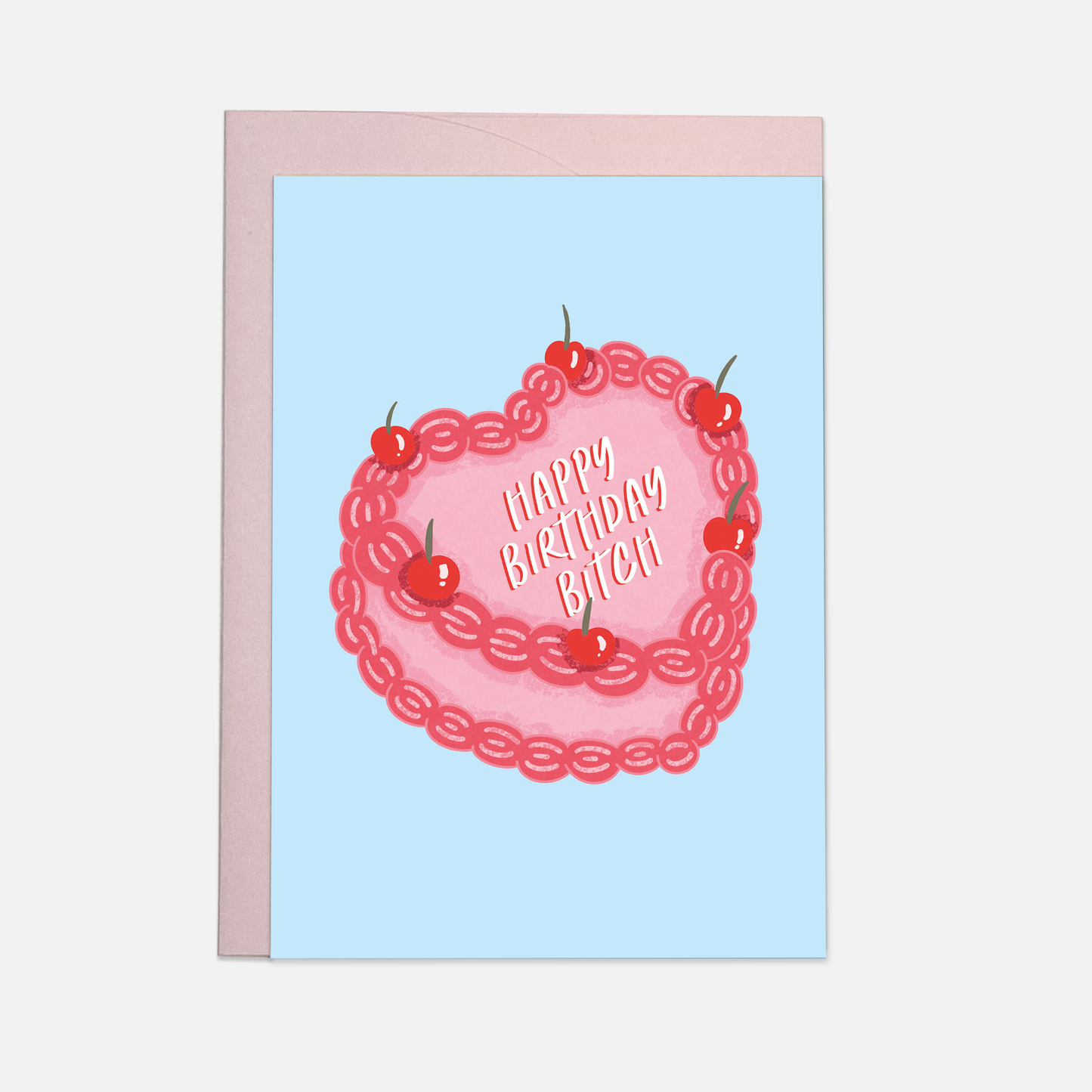 Kaart Blanche - Birthday bitch cake greeting card: Single