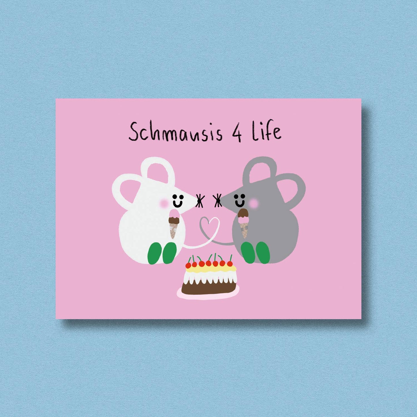 Jenne Grassmann - Ansichtkaart Schmausis 4 life