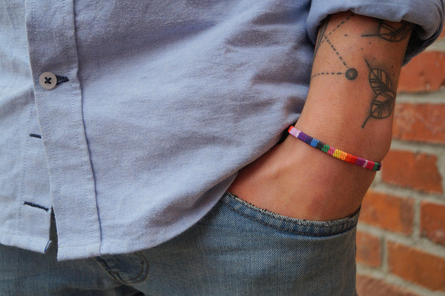 Made By Nami - Surferarmband - Regenboog