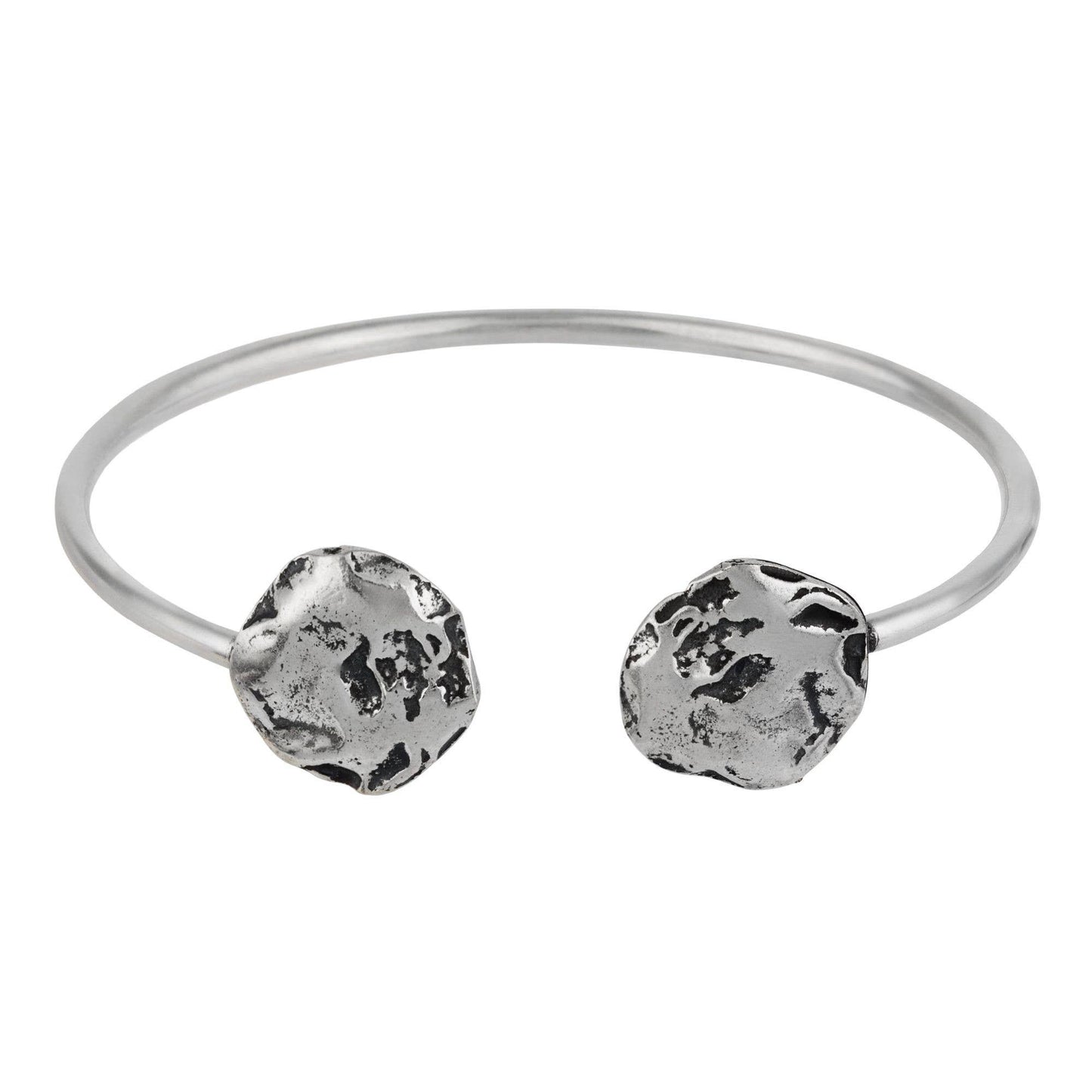 Gloria Mago - Verstelbare zilveren armband dubbel zilver zamak