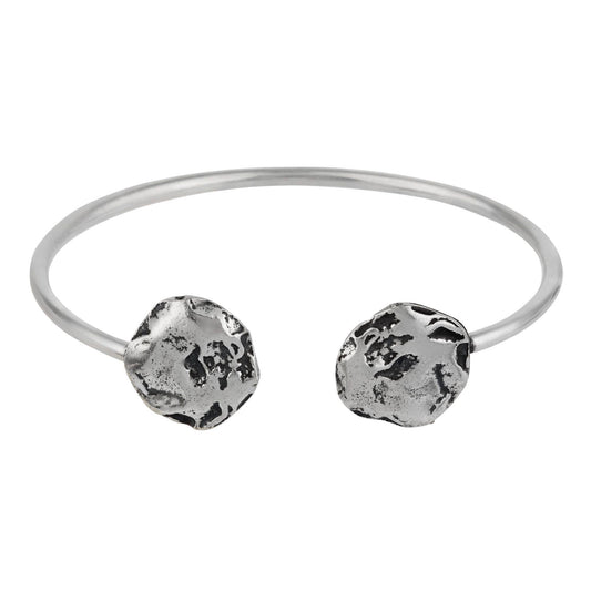 Gloria Mago - Verstelbare zilveren armband dubbel zilver zamak