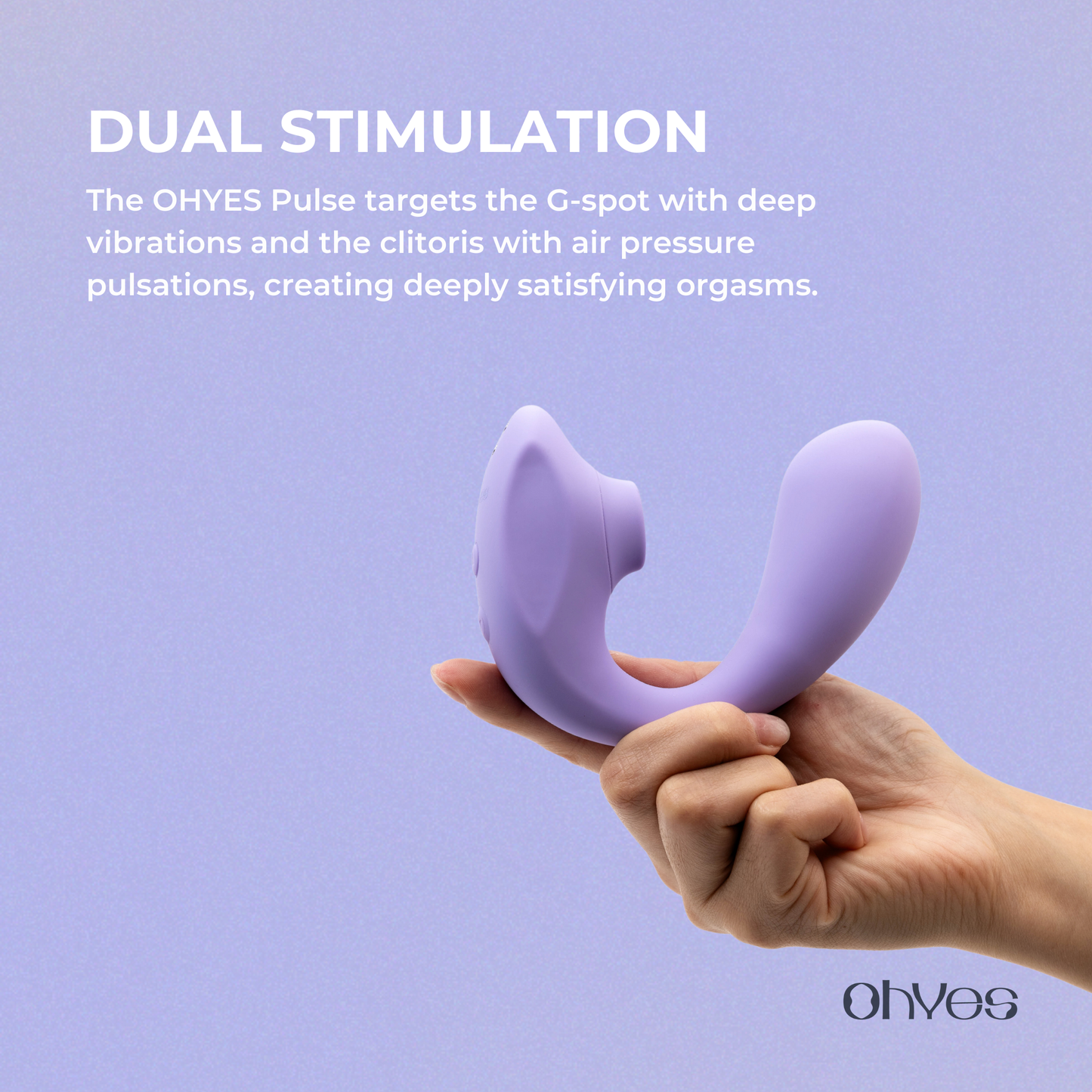 ohyes - OHYES Pulse dubbele vibrator met luchtdruk en G-spot stimulatie: Beige