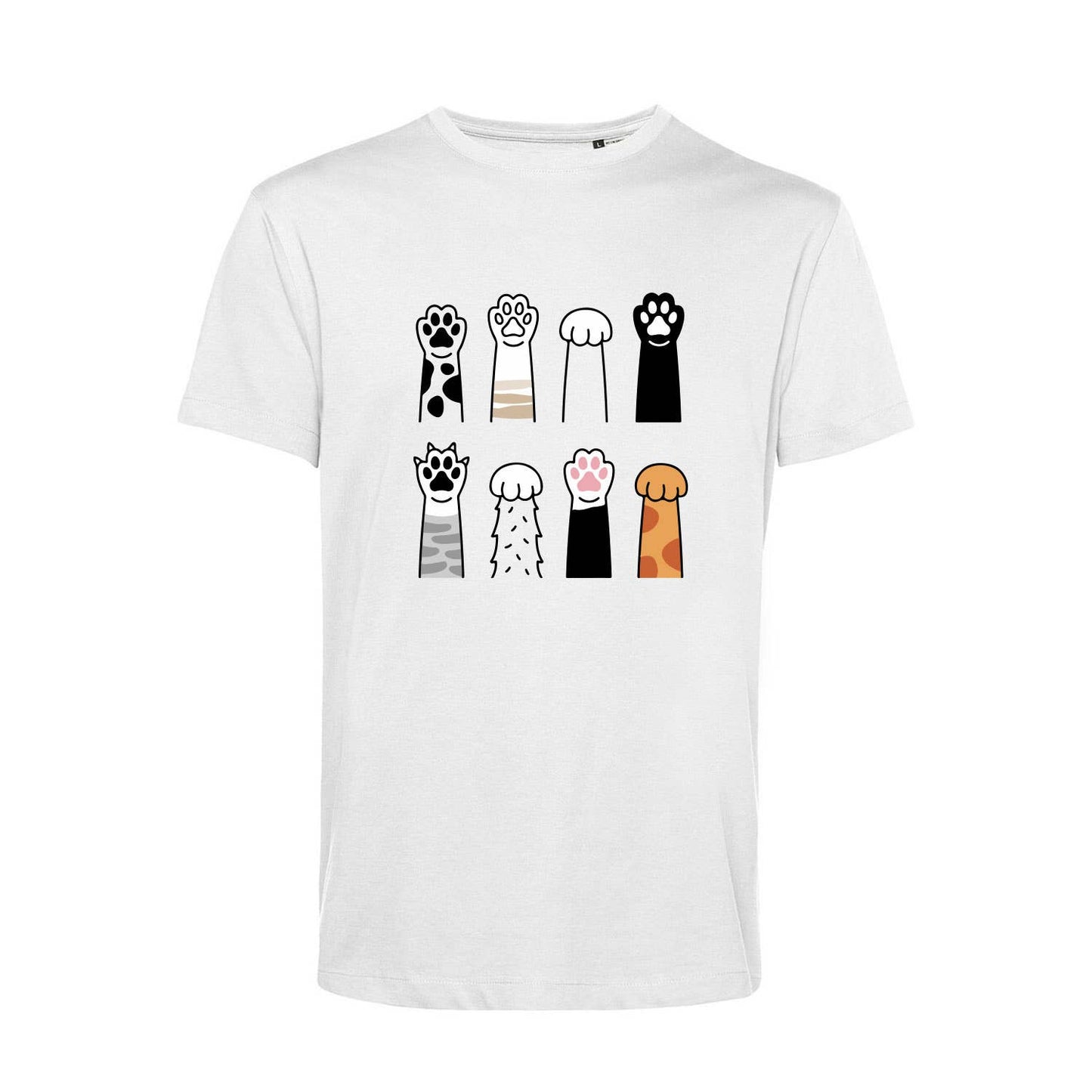 #MAISENZA - Dames T-shirt met opdruk van kattenpootjes: M