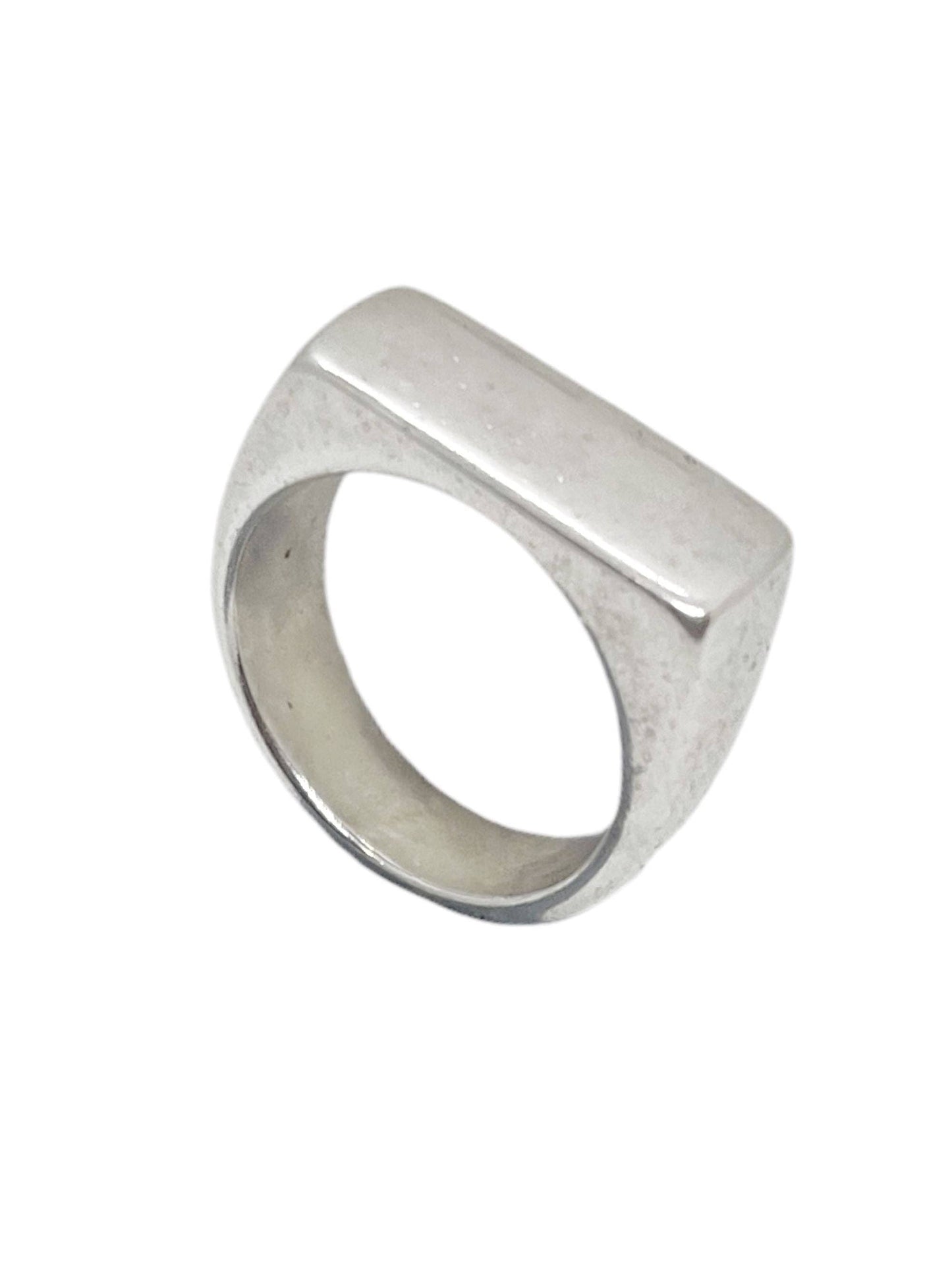 Gloria Mago - Plan zilveren zegelring 7micron T12