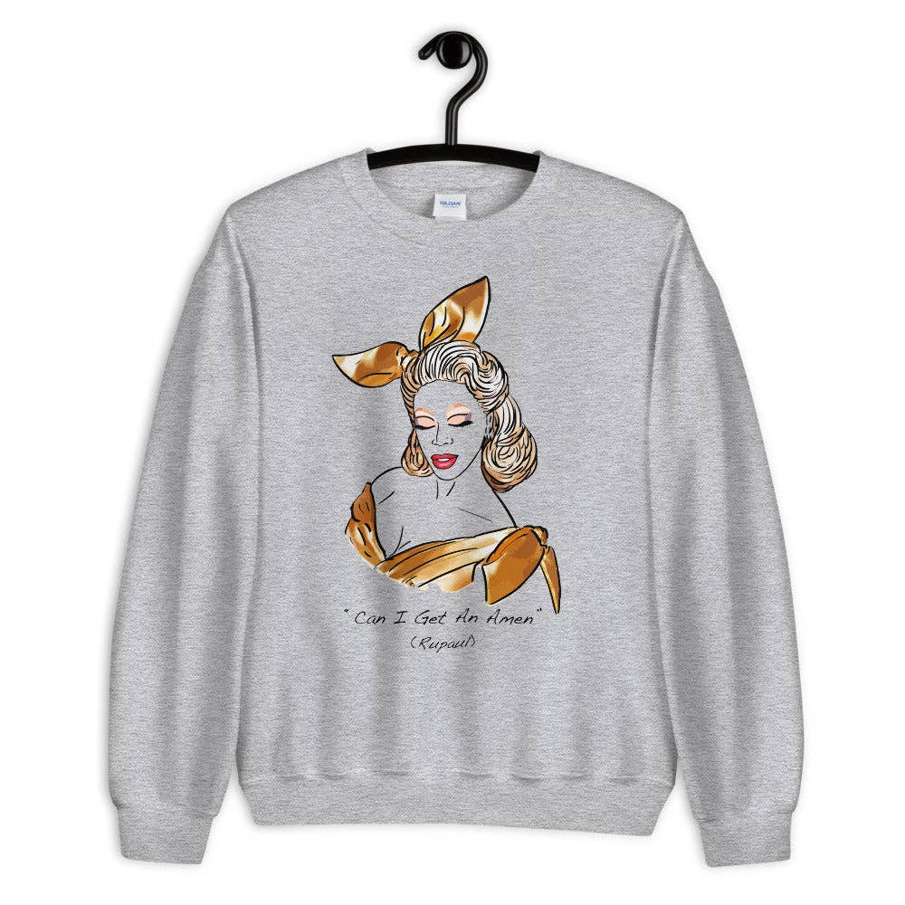 El loco del Pelo Rizo - Sweatshirt, uniseks, Rupaul: Blanco / M