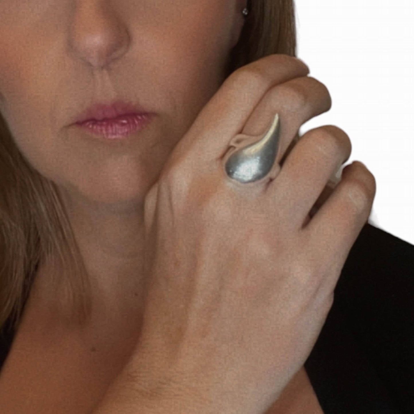 Gloria Mago - Gota verzilverde ring