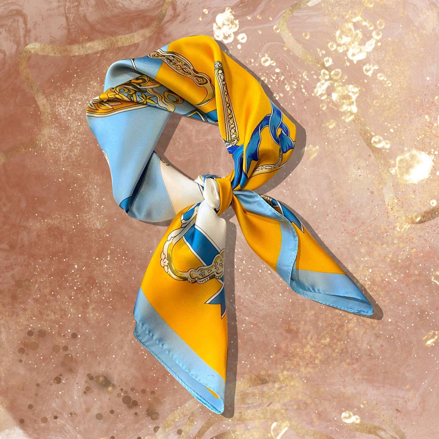 Lourens Exclusive - Sjaaltje - trendy kleurrijk - 70 x 70cm - silk