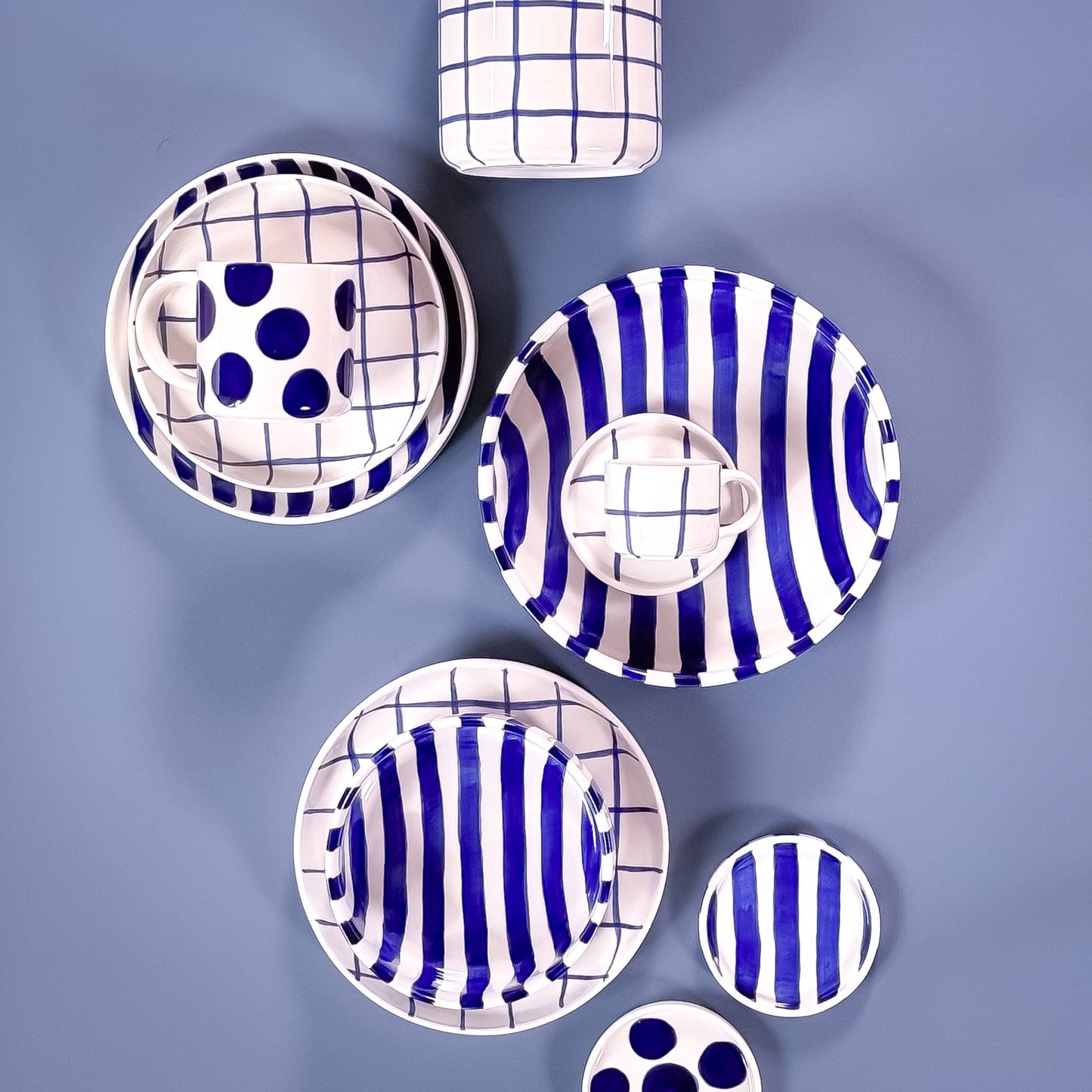 Magazin Minori - Beaker stripes - zee blauw