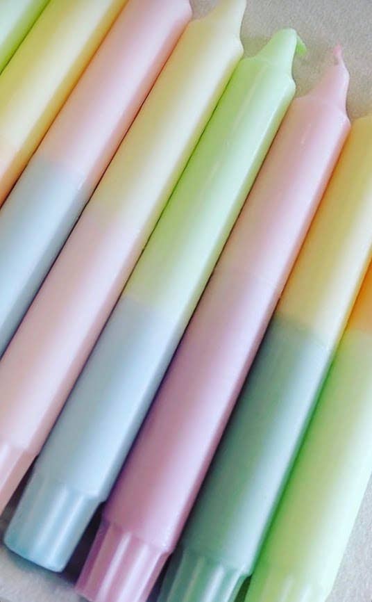 Dippy pastel candles