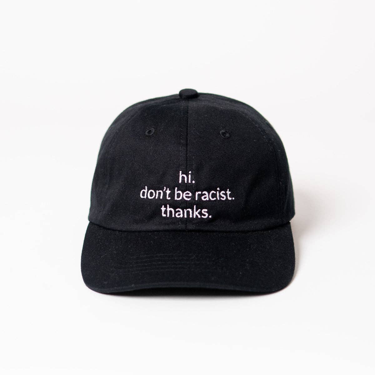 arrel - responsible apparel - Hoi. wees niet racistisch. bedankt. Premium Vaderpet - zwart & wit