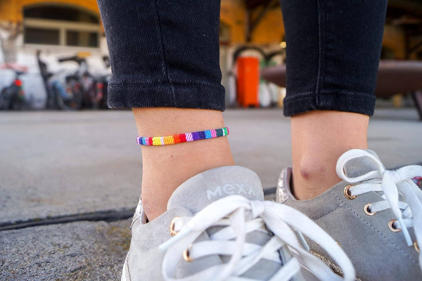 Made By Nami - Regenboog enkelbandje Pride