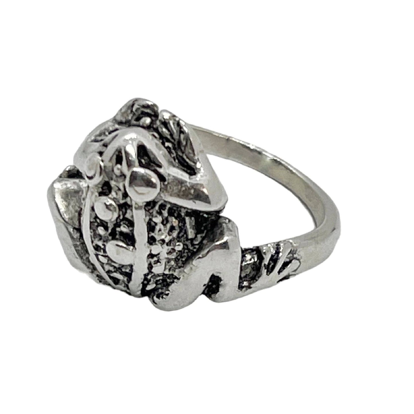 Gloria Mago - Ring met kikkerdesign verguld met 7 micron sterling zilver, maat 12