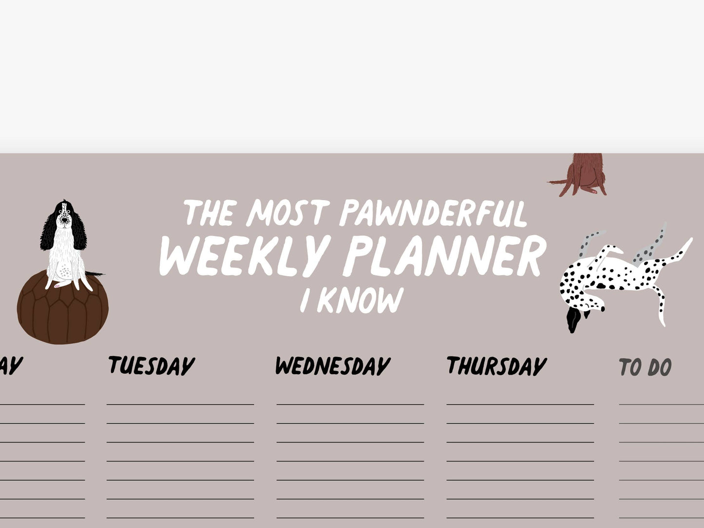 typealive - Wekelijkse planner/Petisfaction « DOGS »