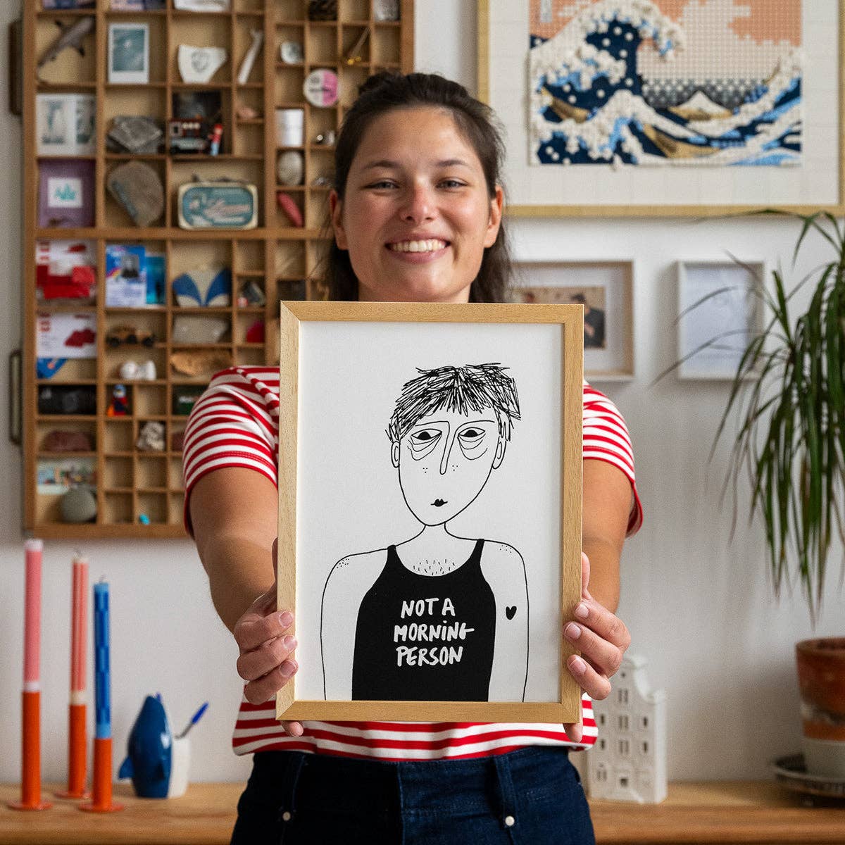 helen b - Poster not a morning person A4