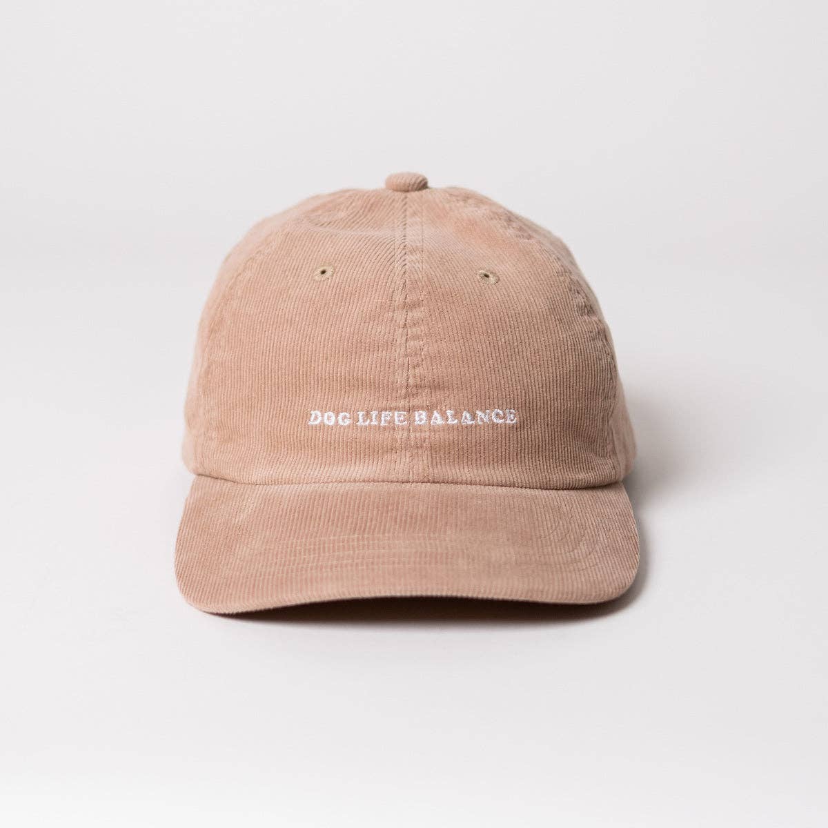 arrel - responsible apparel - Dog Life Balance Premium Cord Dad Cap - bruin & vanille-ijs